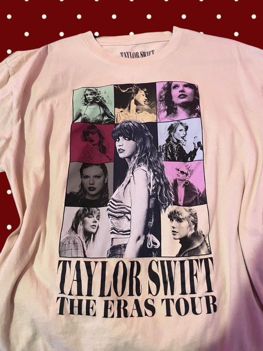 Taylor Swift The Eras Tour Cream Short Sleeve Shirt